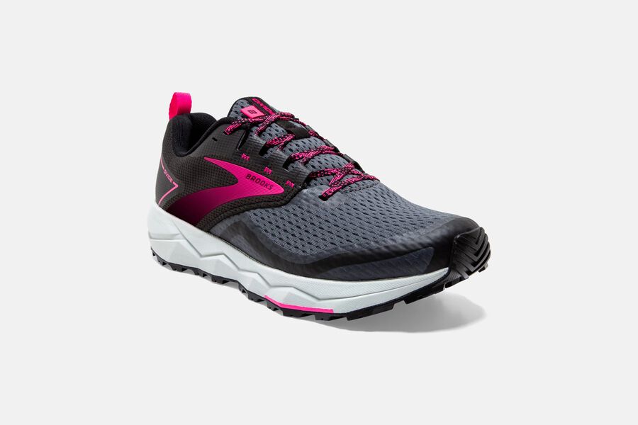 Brooks Divide 2 Trail Running Shoes Womens Black/Pink 395748-GVH